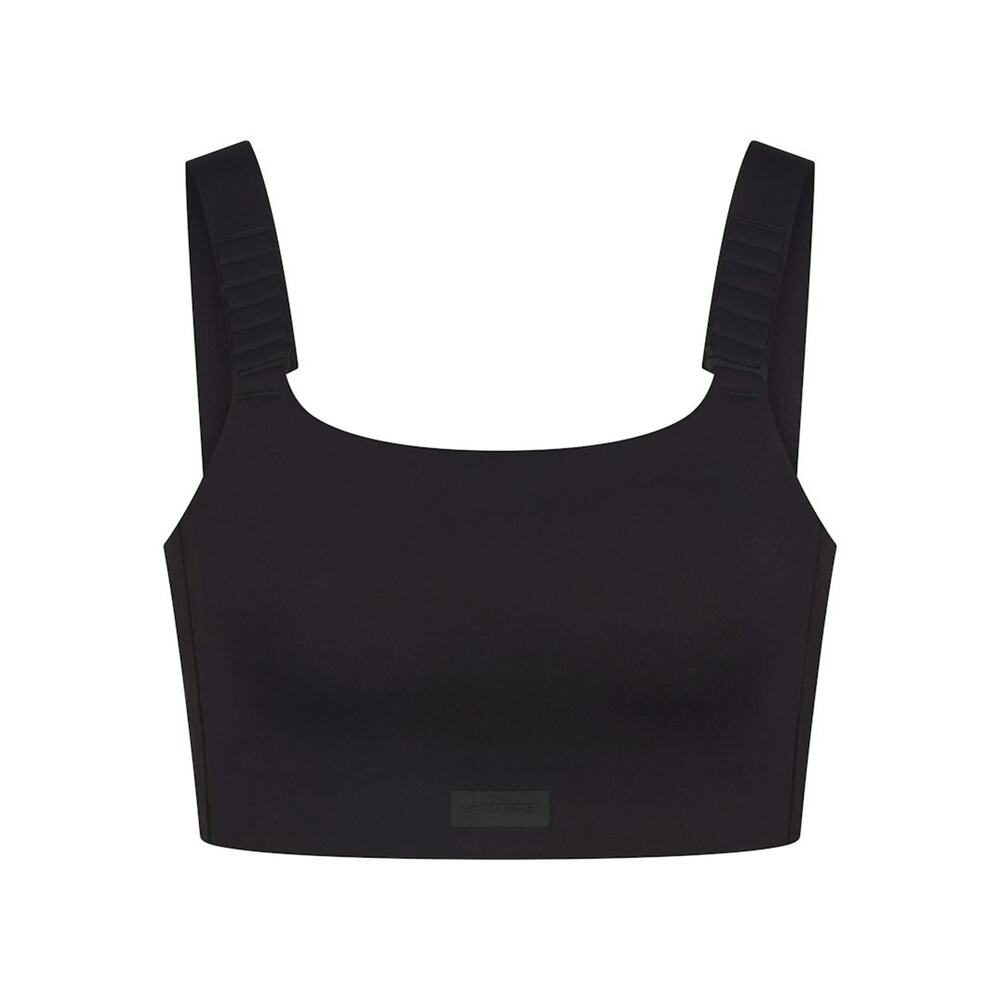 Nike x Skims Matte Wide Strap Bra - NWT - Obsidian Black- 34DDD